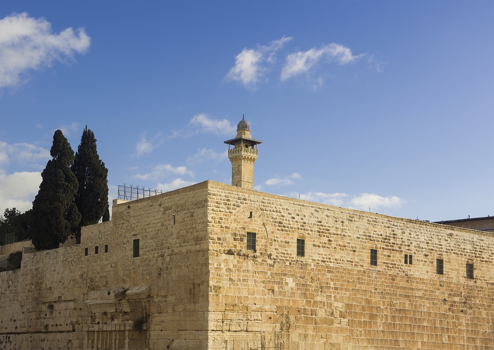 Jerusalem-2013-Temple Mount-SW corner & Al-Fakhariyya Minaret