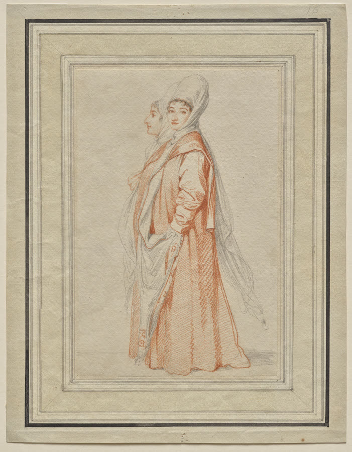 Two Veiled Young Women, probably Lilla Amnani and Her Sister