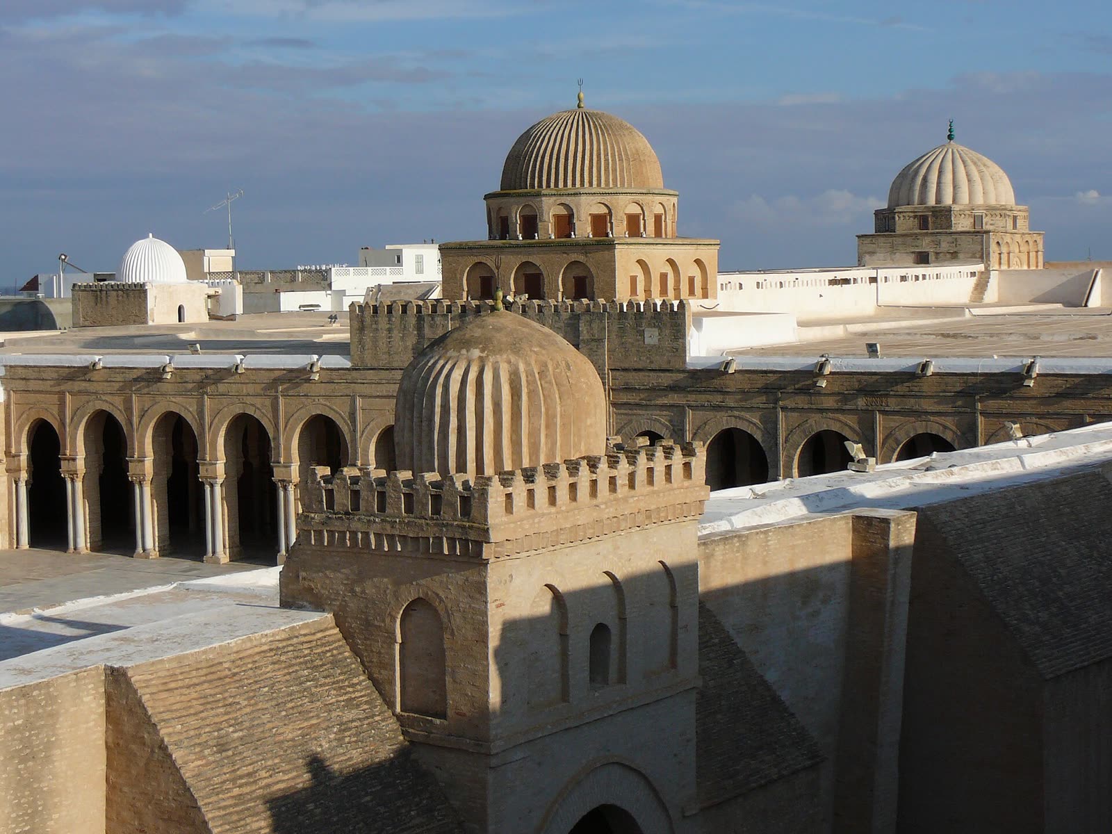 Great Mosque of Kairouan, flat roof and domes