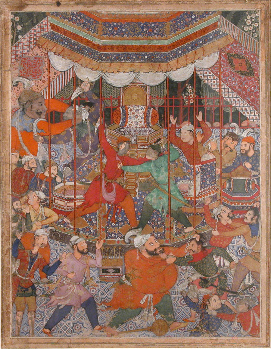 "Hamza's Heroes Fight in Support of Qasim and Badi'uzzaman", Folio from a Hamzanama (The Adventures of Hamza)